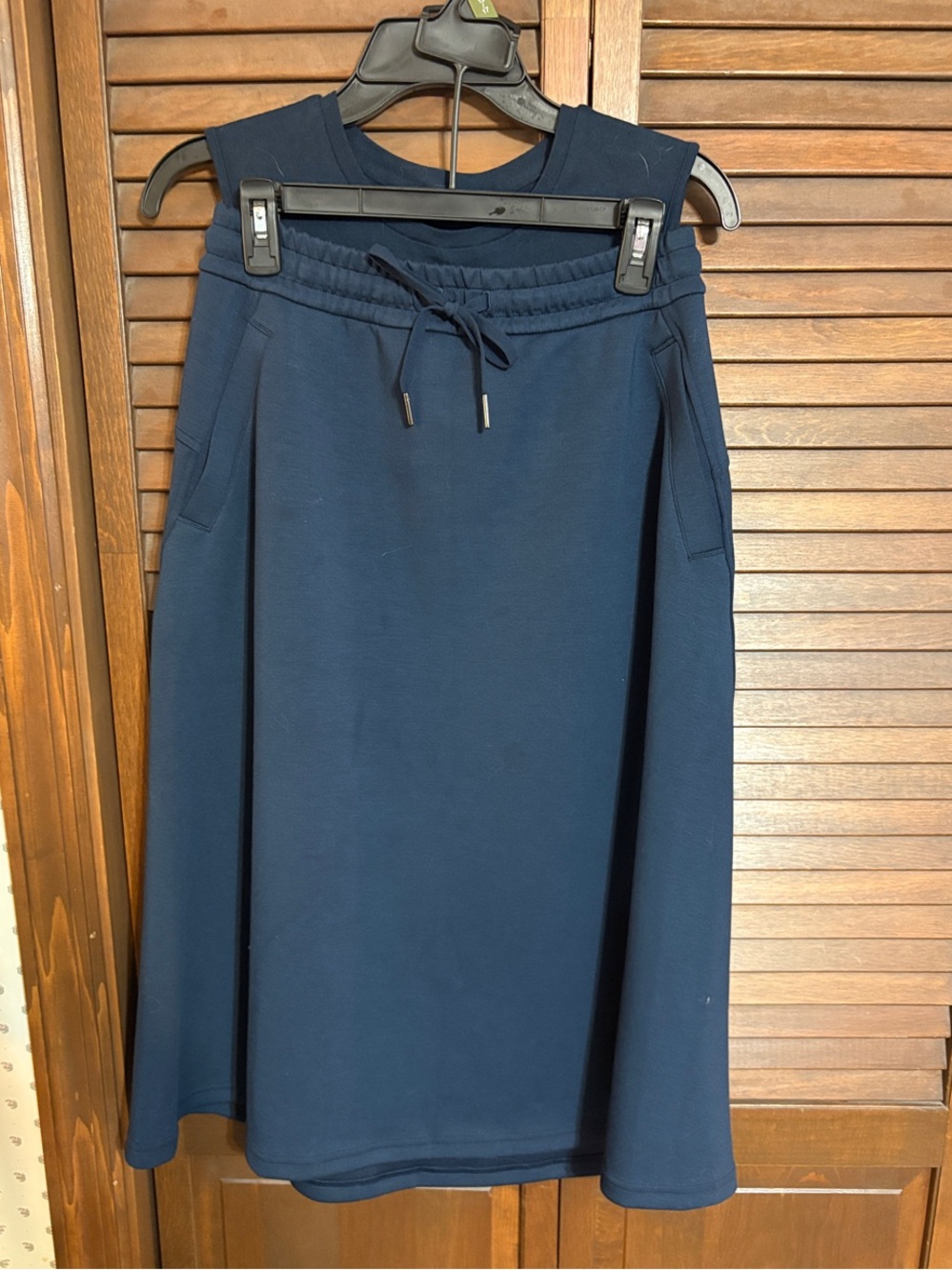 lululemon athletica Navy A-Line Drawstring Skirt w/ sleeveless Top